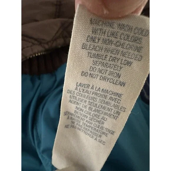 Y2K Brown Fur Trim Puffer Jacket American Eagle  faux fur logo Fairycore Girly M - Picture 11 of 16